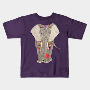 Elephant with Heart Kids T-Shirt